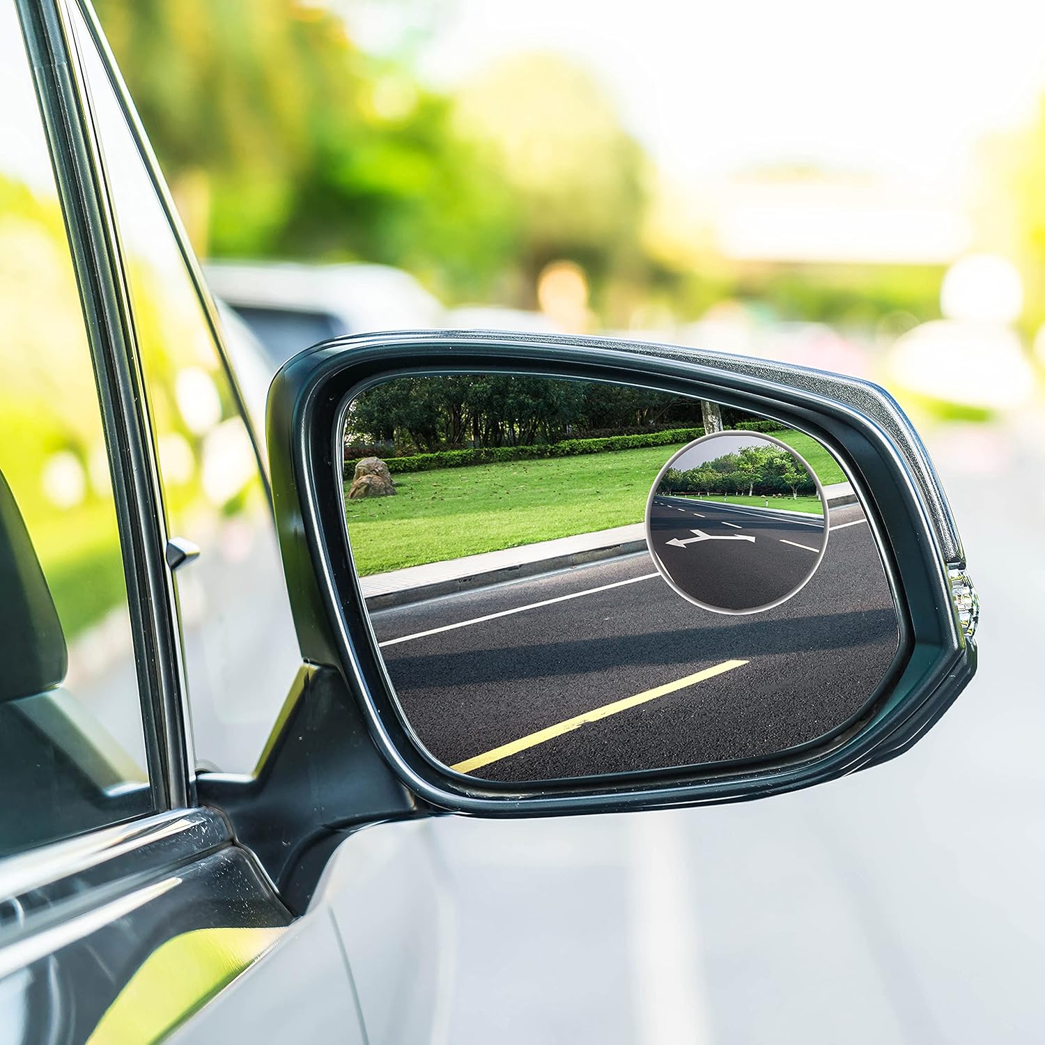 Performore 2 Pack of Blind Spot Car Mirrors, 2 Inch Round HD Glass Convex Rear View Wide Angle Side Mirror Blindspot with Self Adhesive Back for Universal Vehicles