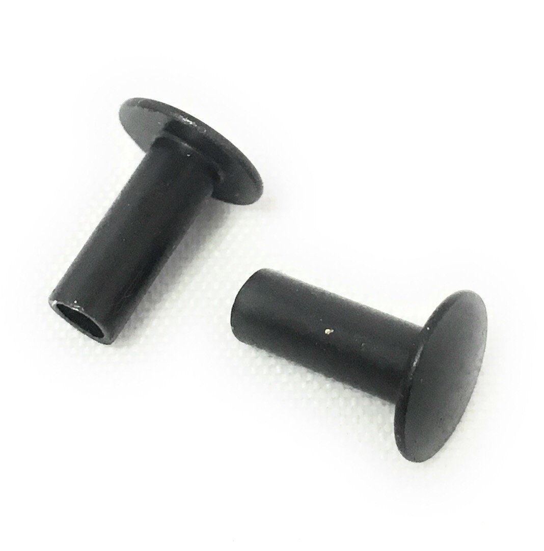 SEMI-Tubular Black Iron Rivets - 7/16 inch (100 Pack)