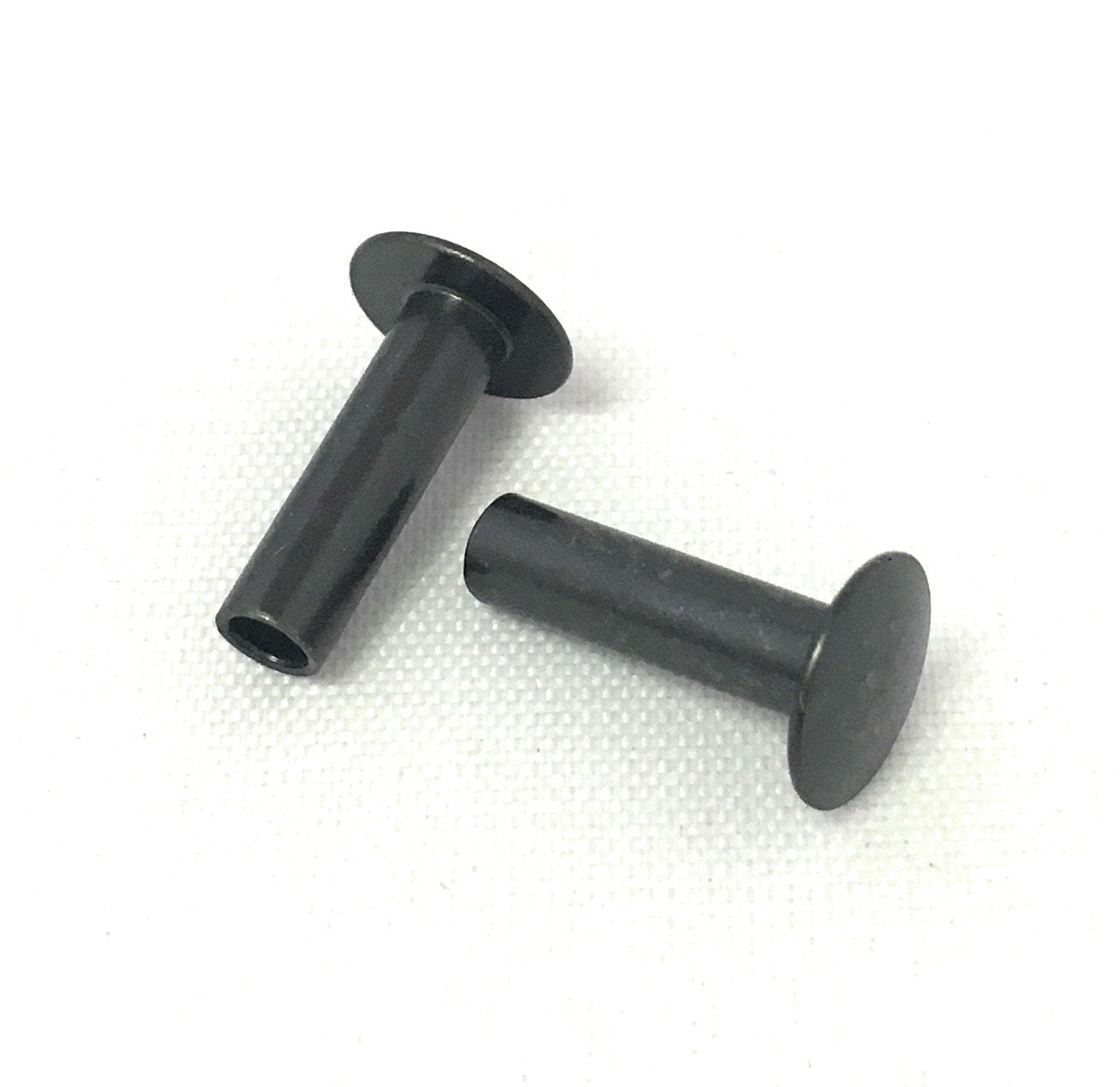 SEMI-Tubular Black Iron Rivets - 7/16 inch (100 Pack)