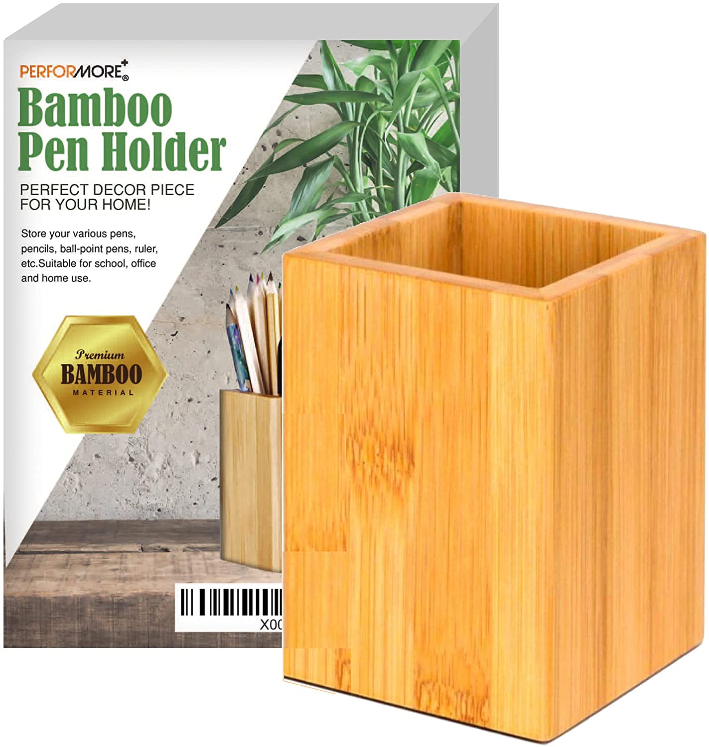 Bamboo Wooden Pencil/Pen Holder Desk Organizer