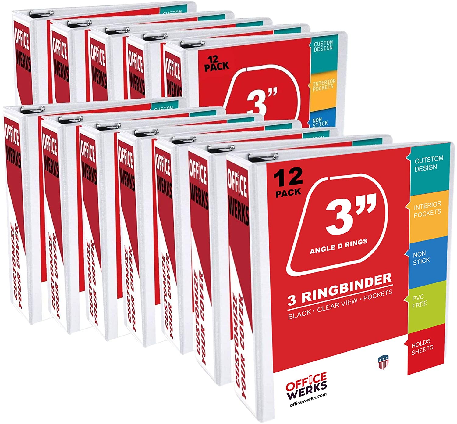 3 Ring 3 Inch Angle D-Rings Binders
