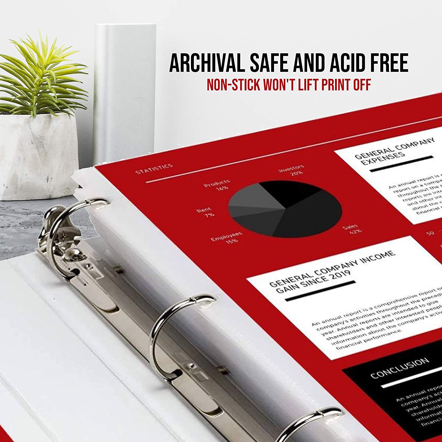 Landscape Sheet Protectors – Protect, Store and Display 8.5x11 Paper (Pack of 25)