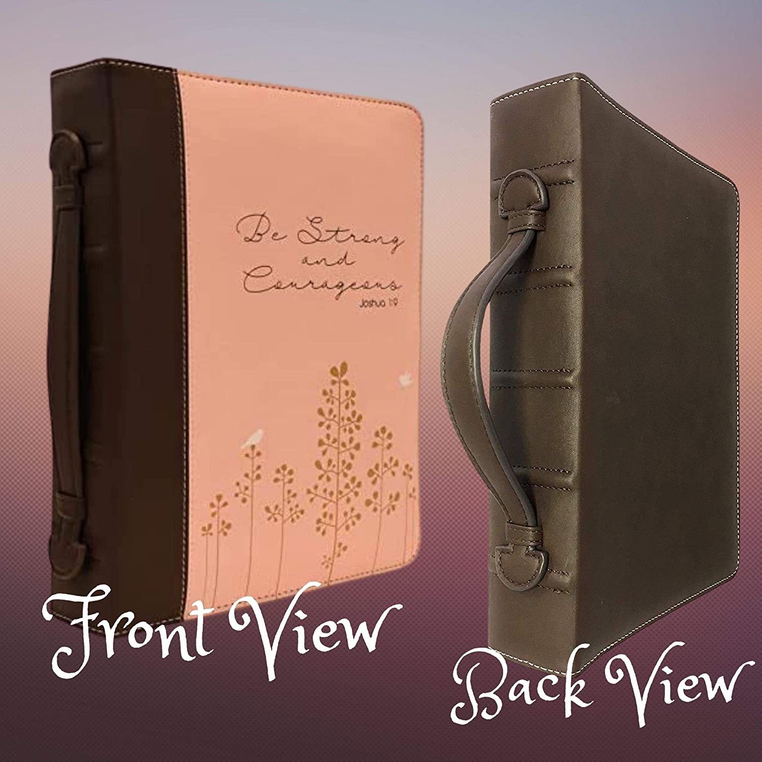 Women's Bible Cover, "Be Strong and Courageous- Joshua 1:9"