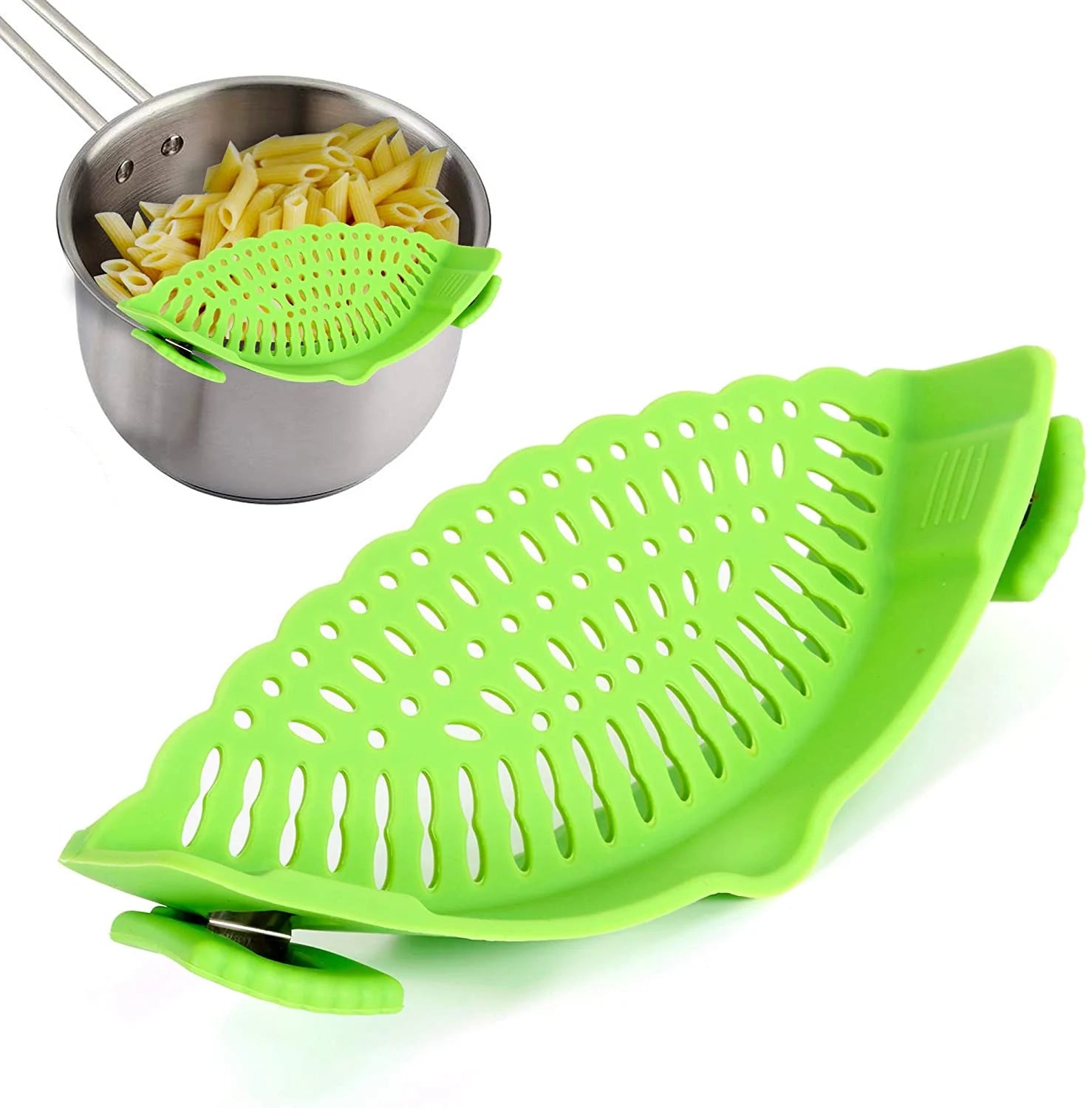 Snap and Strain with Ease: Clip On Silicone Colander Revolutionizes Kitchen Efficiency