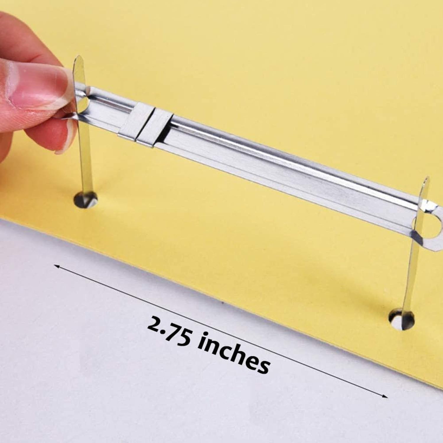 2 Inch Capacity Metal Prong Fastener with 2.75 Inch Bases