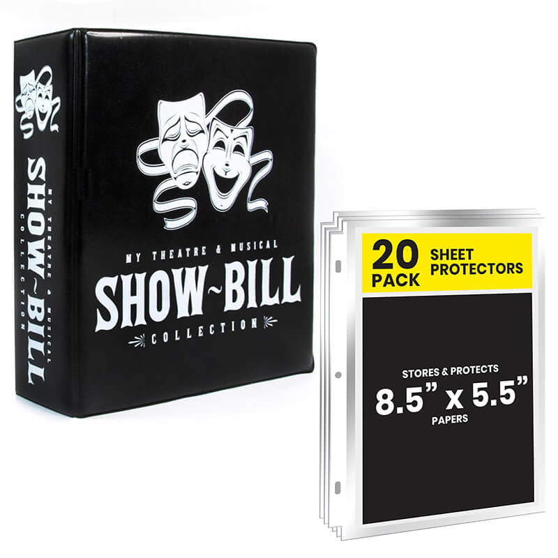Broadway Playbill Binder 2 S With 40 Sheet Protectors - Theater Program Collection Organizer Theater Memorabilia Organizer