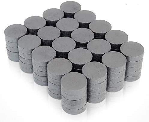 Ceramic Magnets – 100 Round Discs (0.7” x 0.2”) for Science Projects and Crafts