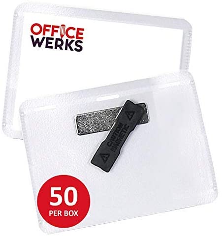 4” x 3” Officewerks Magnetic Name Badge Holder Kit