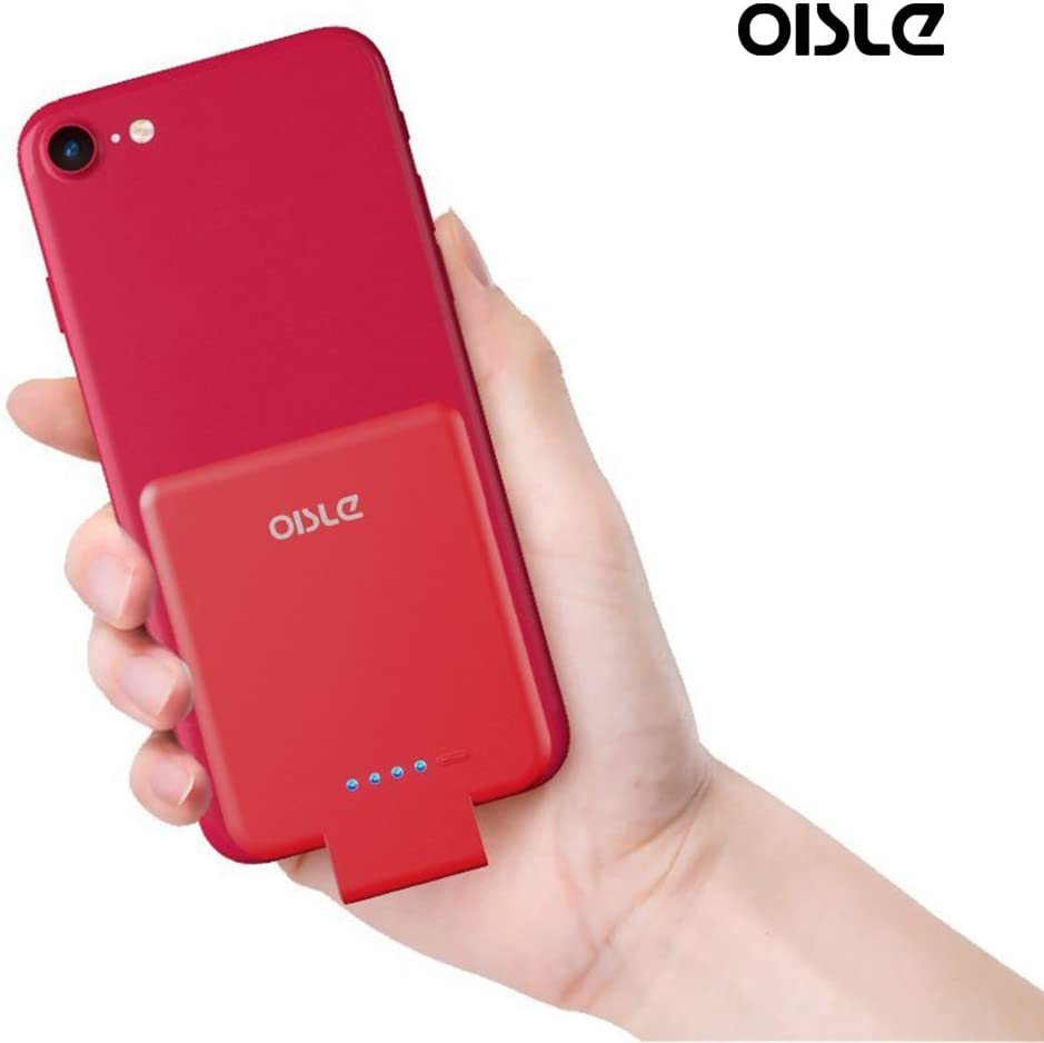 Portable Charger Mini Power Bank PowerCore 2800mAh Wireless Compatible with iPhone X/XR/12,13,14 Series- Red