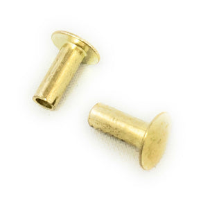 SEMI-Tubular Brass Rivets - 8/16 inch (100 Pack)