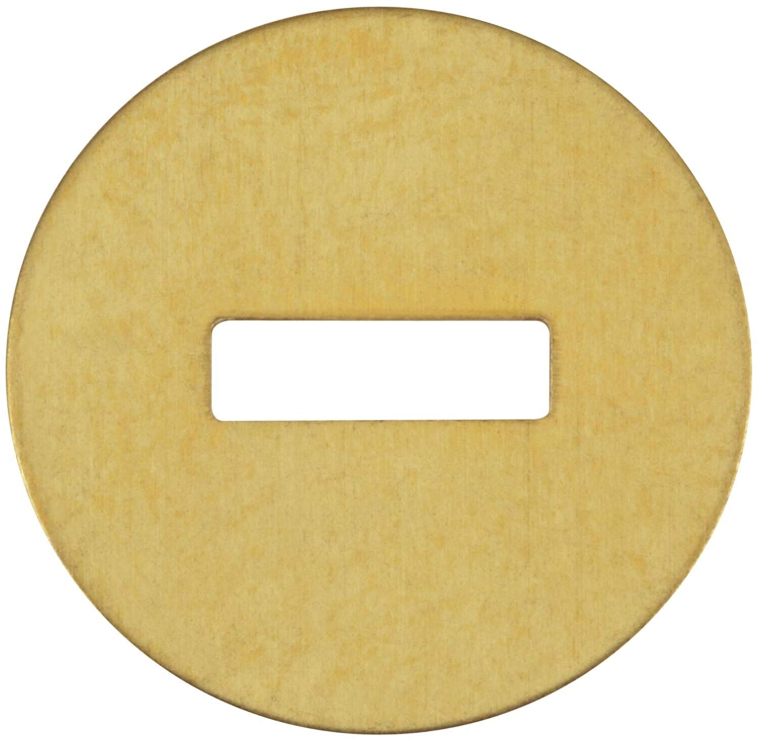 Brass Washers for Paper Fasteners/Brads, 1/2 Inch Slotted - 100 Pack