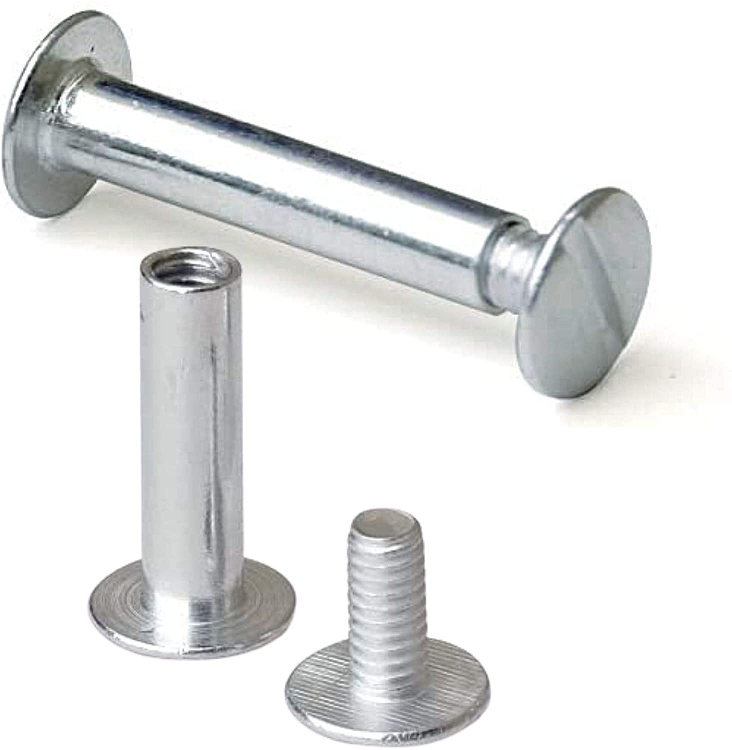 Silver Nickel Screw Posts/Chicago Post, 100 Pack, 2-Inch
