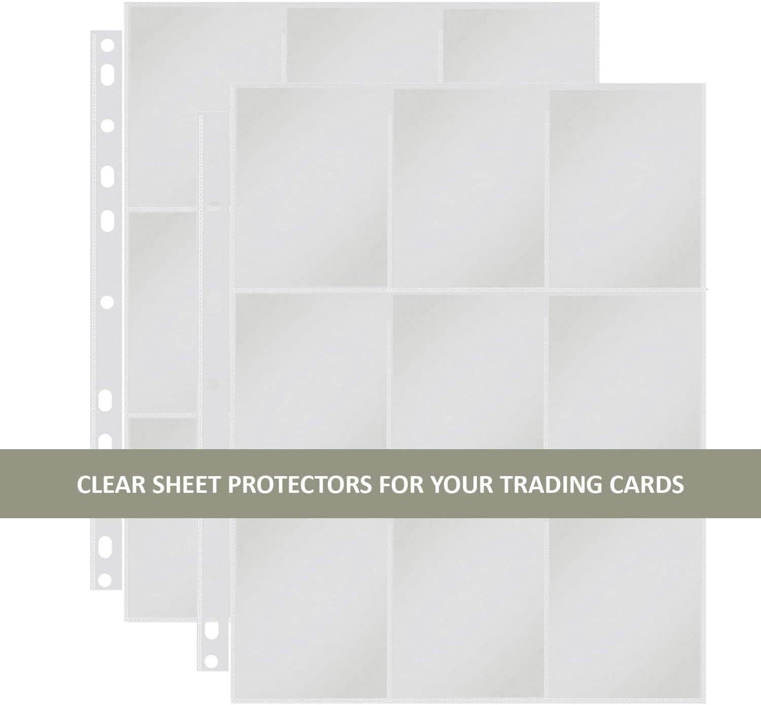 9 pocket Trading Card Sleeve Pages For 3 ring Binders - Temu