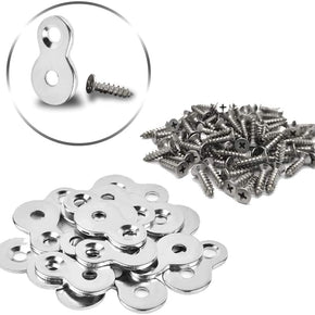 40 Pack Heavy Duty Figure-Eight Fasteners Desk Top Connector with Screws