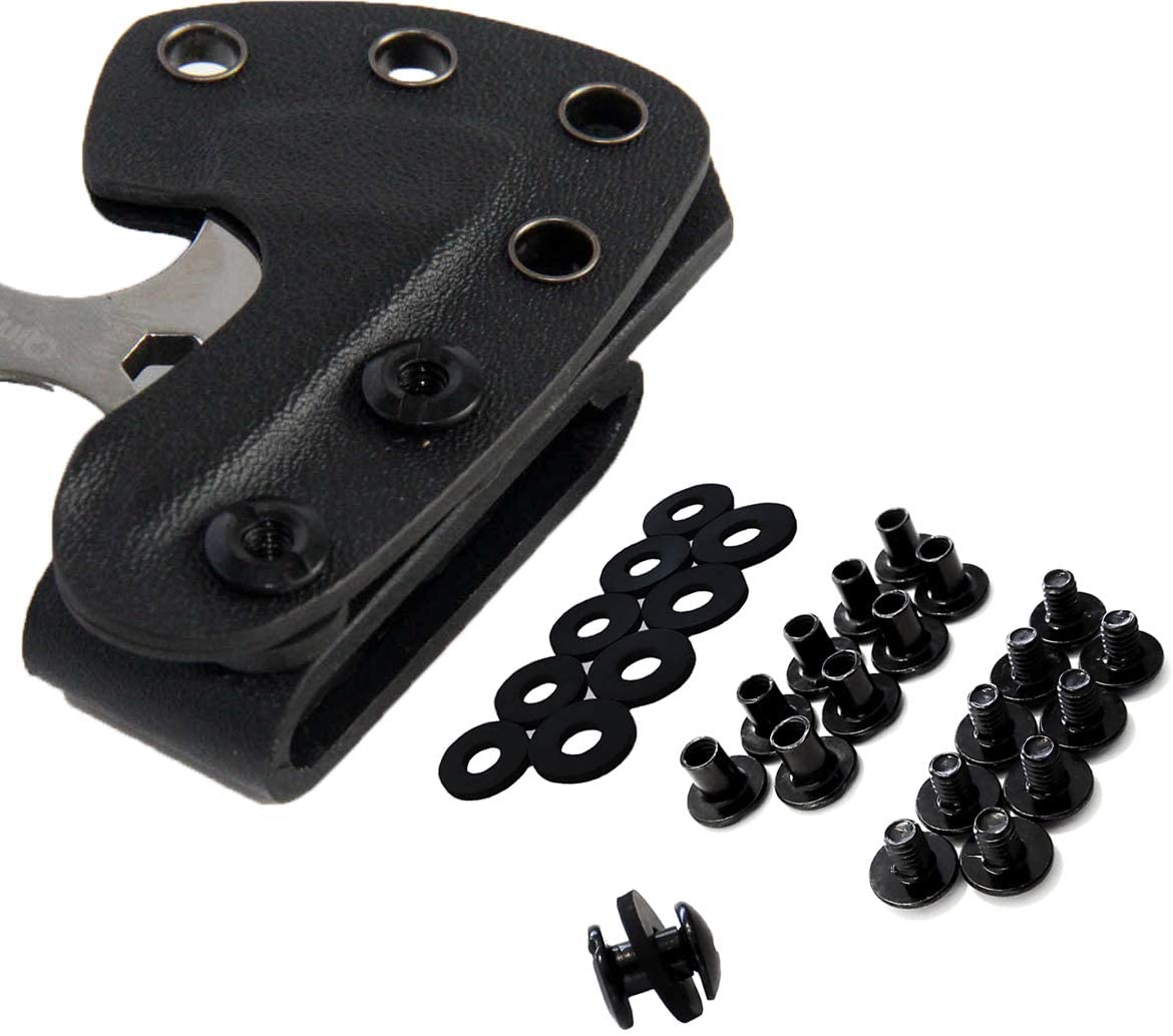 Grizzly Black Chicago Screws For Leather/Kydex Gun Holsters/Clips