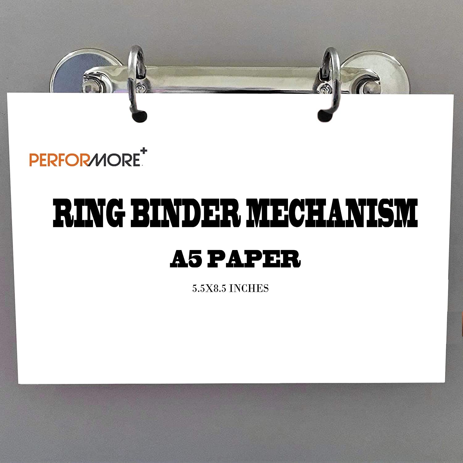 Magnetic 2 Ring Binder Locking Mechanism for Hanging A5 Paper