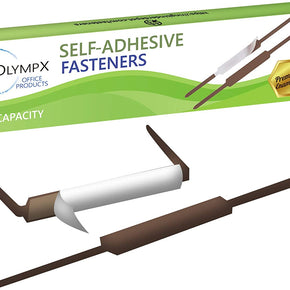 OLYMPX Premium Self-Adhesive Prong Fastener Bases, 2-inch Capacity -100/Box