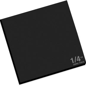 Expanded PVC Sheet – Lightweight Rigid Foam – 6mm (1/4Inch) – 12 x 12 Inches – Black – Ideal for Signage, Displays, and Digital/Screen Printing