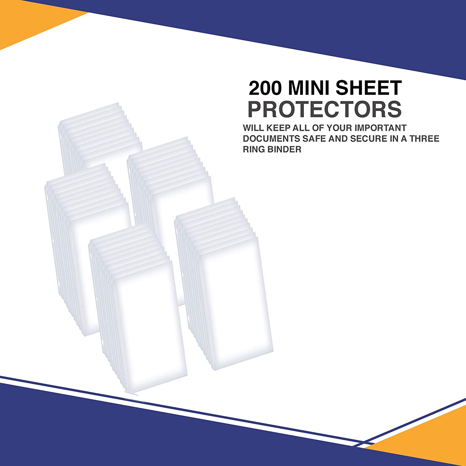 Legal Size Clear Plastic Sheet Protectors, Archival Quality for Binders Documents (Pack of 10)