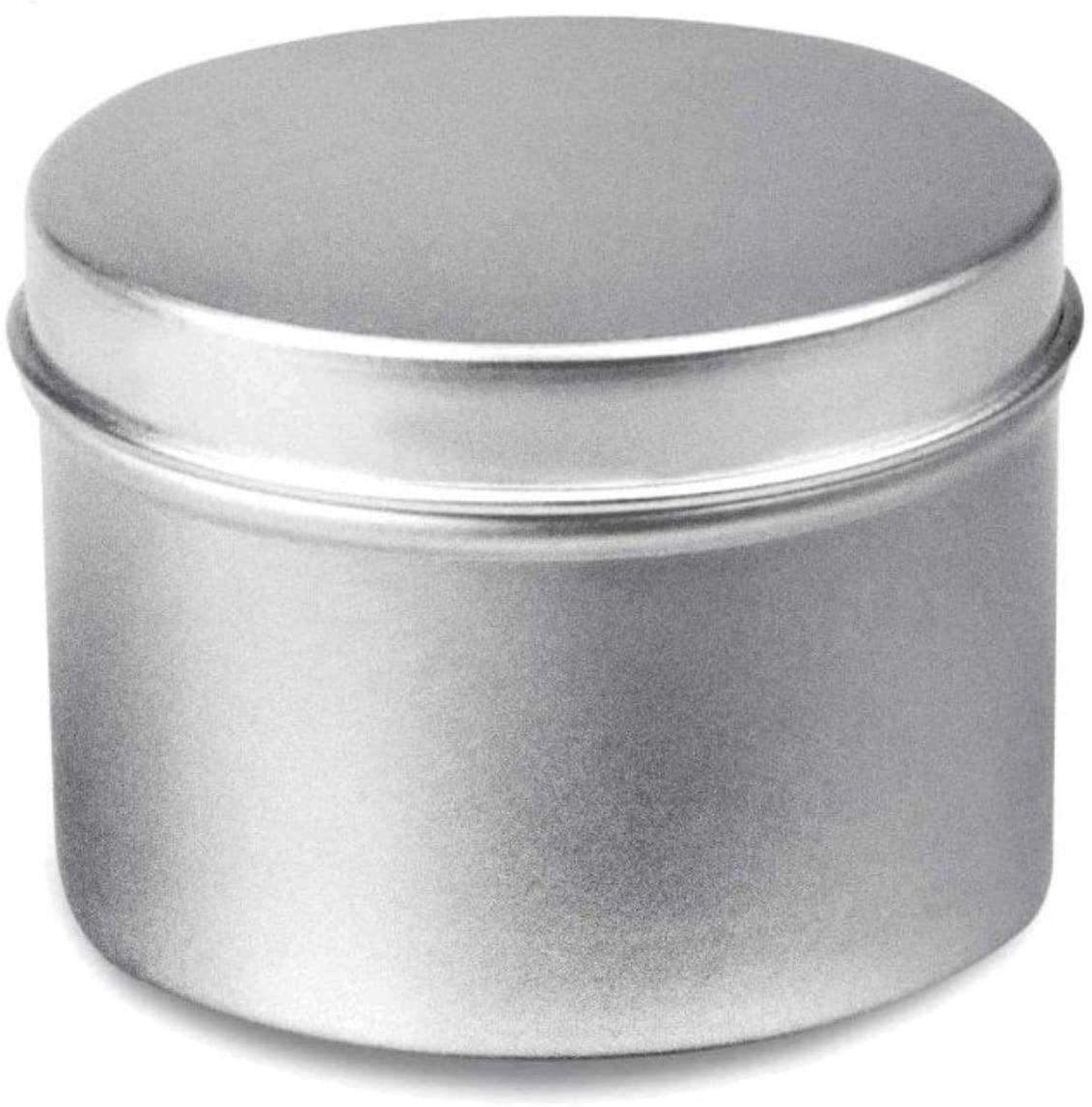 Tin Cans, 12 Pack – Large (8 oz) – 3” x 2.6” – For Creams, Crafts, Storing Spices and Candy