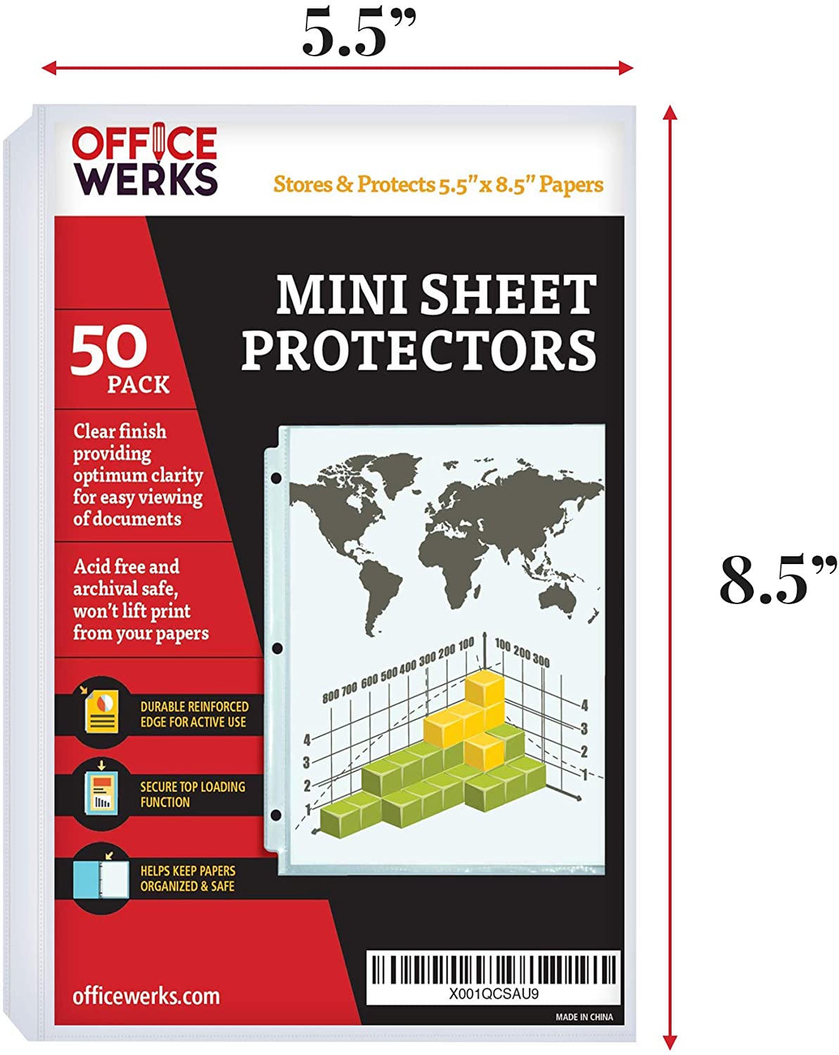Supplies Sense SP Sheet Protectors for 3 Ring Binder - 300 Premium