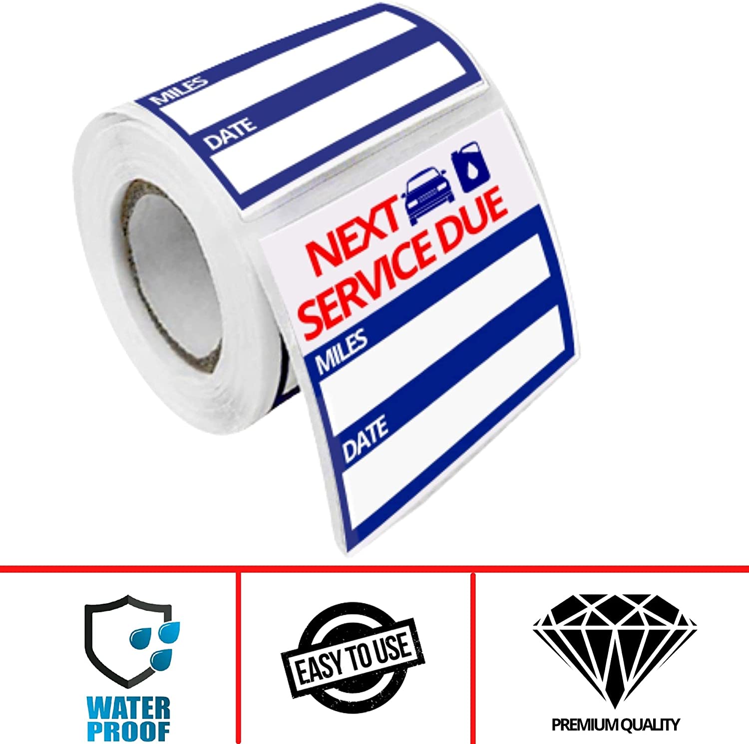 Car Maintenance Sticker Oil Change Auto Service Reminder Sticker, Next Service Labels ...