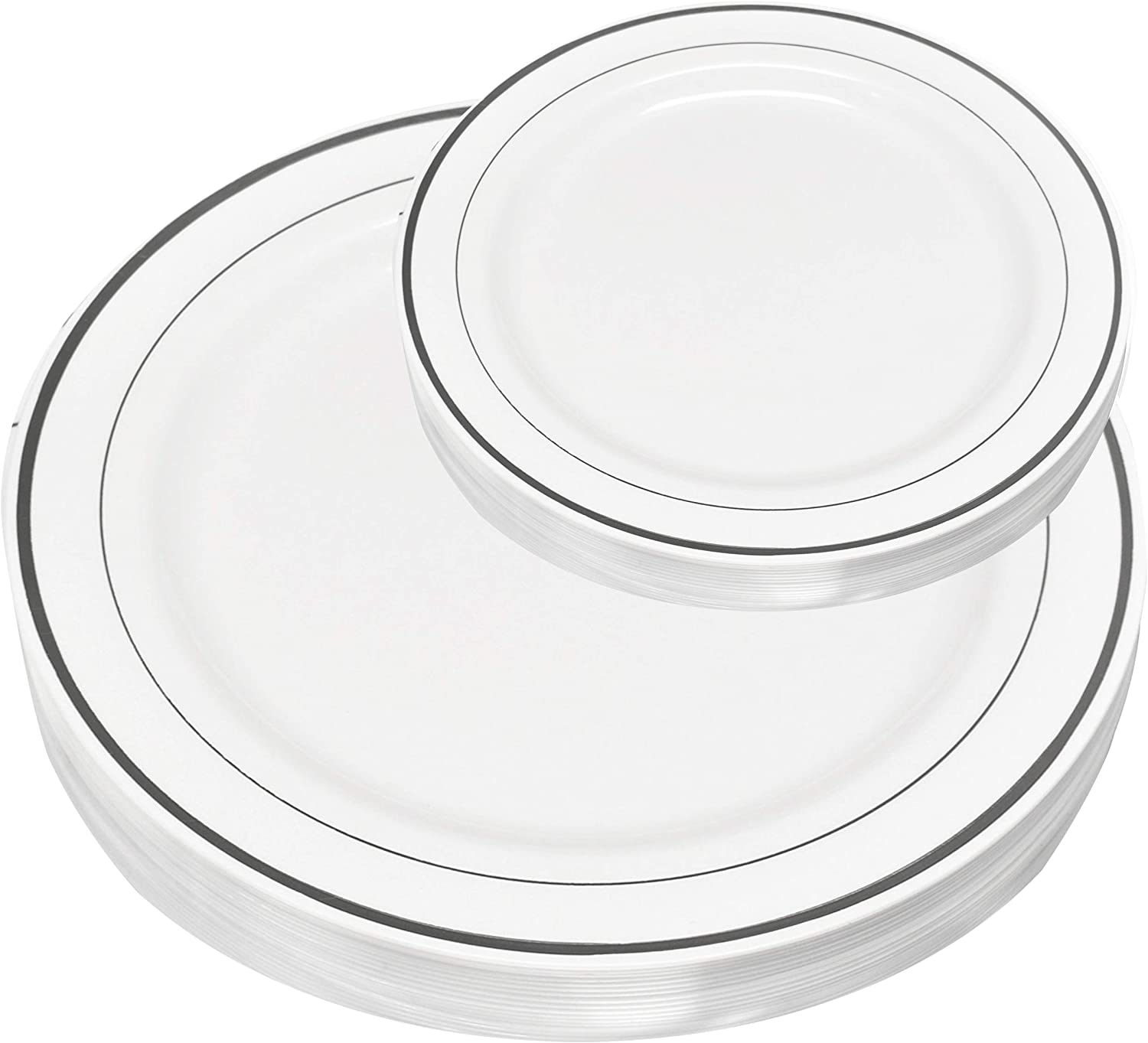 25 - 10.25'', 25 - 7.5'' Disposable Plastic Plates
