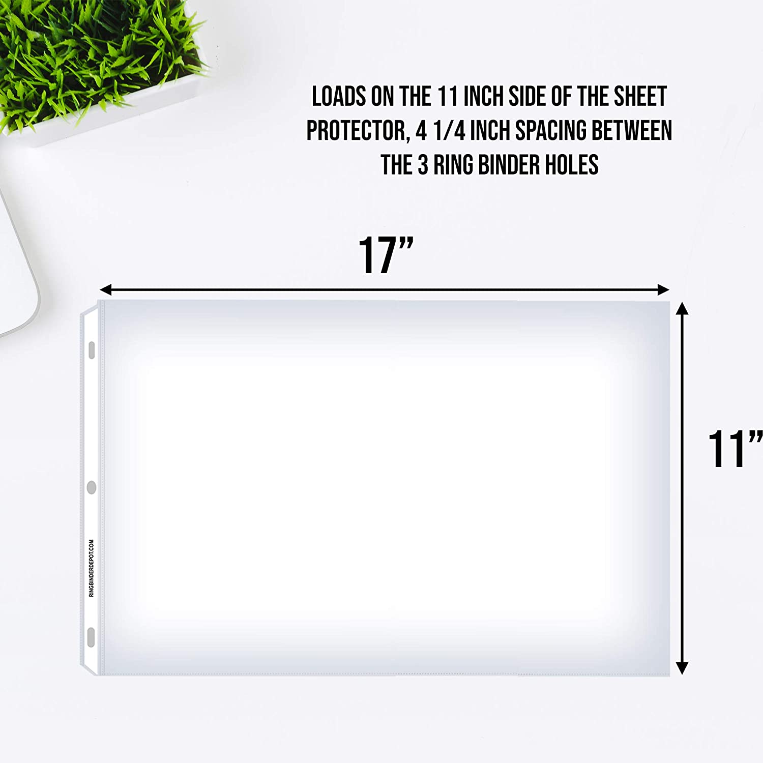 11 x 17 Sheet Protectors – Landscape View – Protect, Store and Display 11X17 Paper, Photographs, Prints, and Documents (Pack of 25)