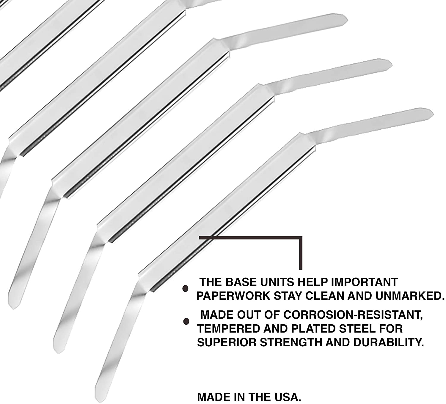 Capacity Metal Prong Paper Fastener Bases2.75&quotCenter500Pack