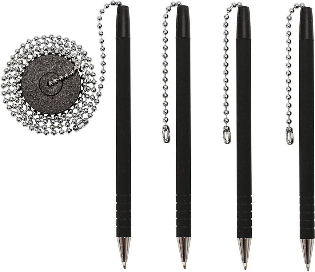 Classic Metal Ballpoint Pen Secure Chain Attached Base Stand Desk Office Counter Signature Pens Stationery Gift : Buy Online at Best Price in KSA - Souq is now