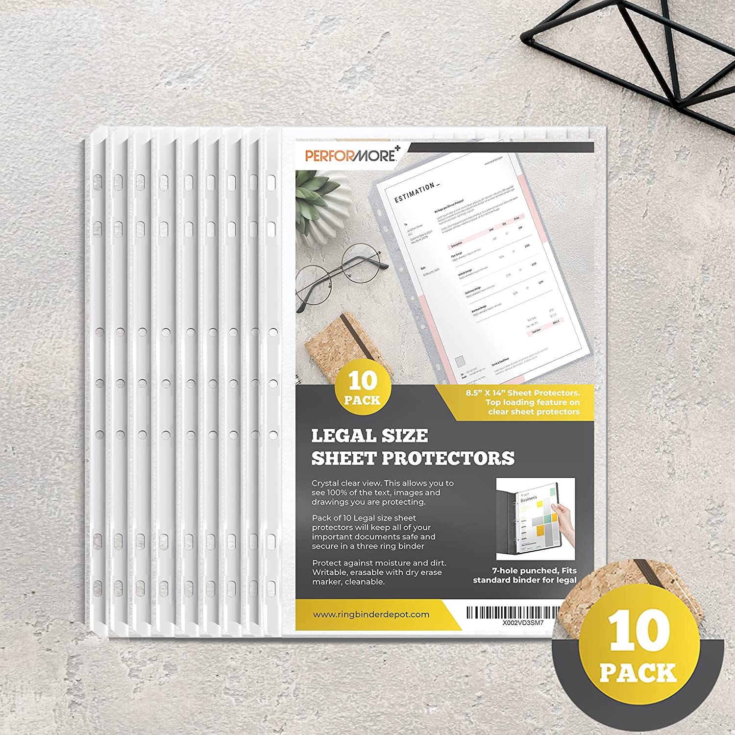 Heavy Duty Sheet Protectors 8.5 x 11 Plastic Clear Page 30 PACK