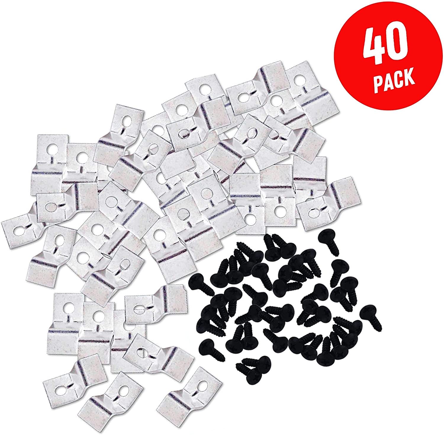 40 Pack Heavy Duty Z Table Top Fasteners with Screws