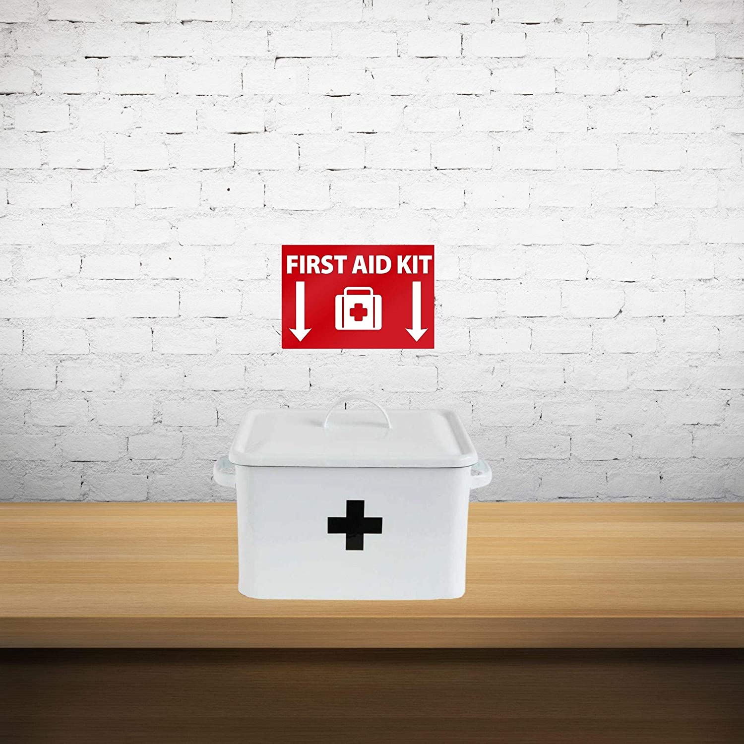 First Aid Kit Inside Sticker - Vinyl Self-Adhesive Label - 4 x 4 - First  Aid Kits