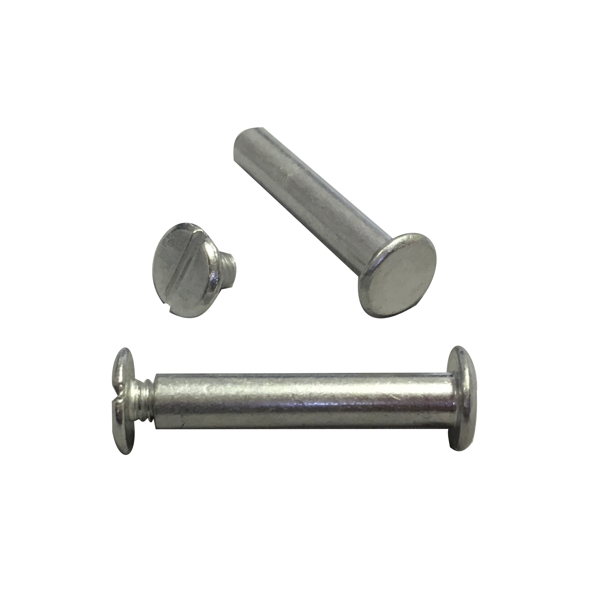 Silver Aluminum Screw Posts, 2", 100 pack - RingBinderDepot.com